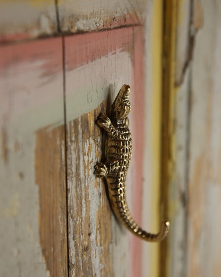 Crochet mural - petit crocodile