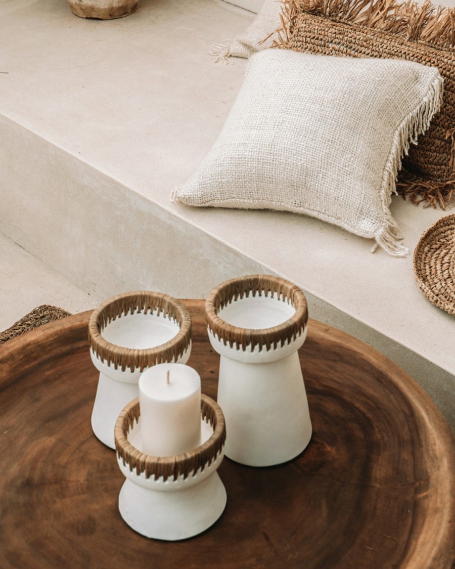 Bougeoir Pretty – Blanc Naturel
