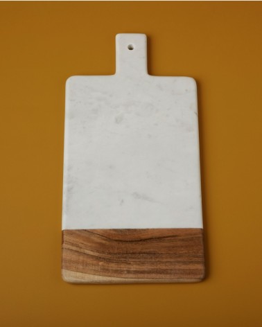 Plateau marbre & bois – Rectangulaire