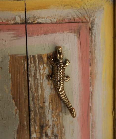 Crochet mural - petit crocodile