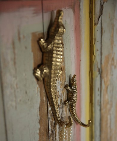 Crochet mural - petit crocodile